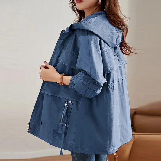 Western-style Middle-aged Mom Plus Size Trench Coat