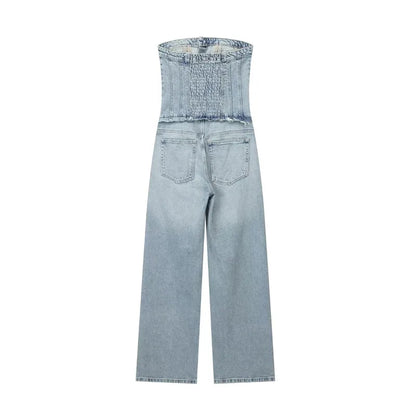 Corset Denim Jumpsuit