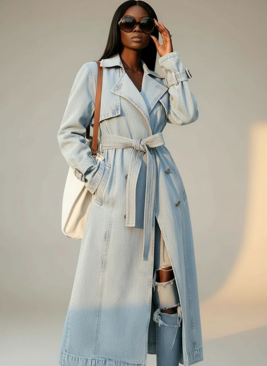 Denim Trench Coat
