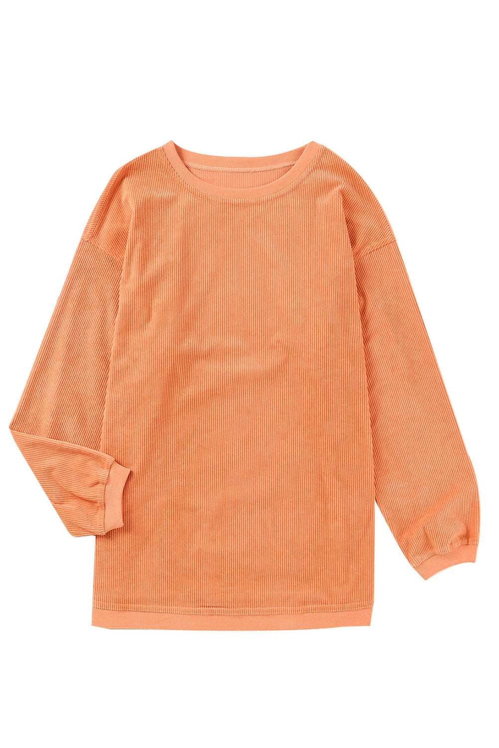 Orange Thanksgiving Thankful Casual Ribbed Corded Sweatshirt