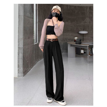 New High Waist Drooping Suit Pants Women