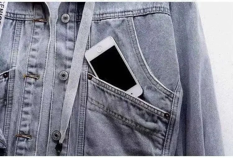 Hooded Denim Coat Jacket