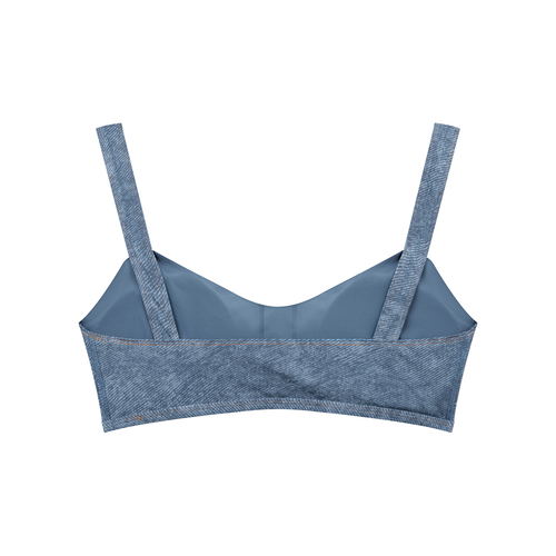 Women's Faux Denim Sports Bra