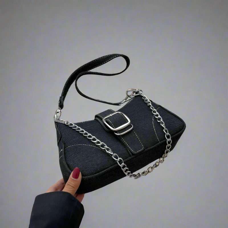 Chains Crossbody Denim Bags