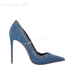 Blue Vintage Denim Hemmed Pump