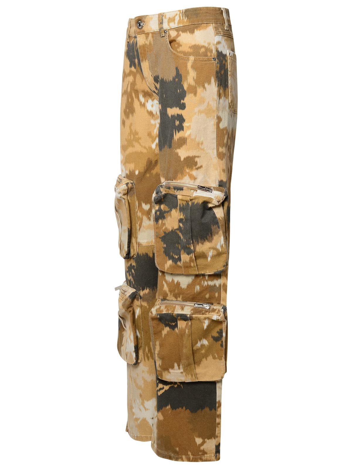 Blumarine Brown Cotton Cargo Jeans Women