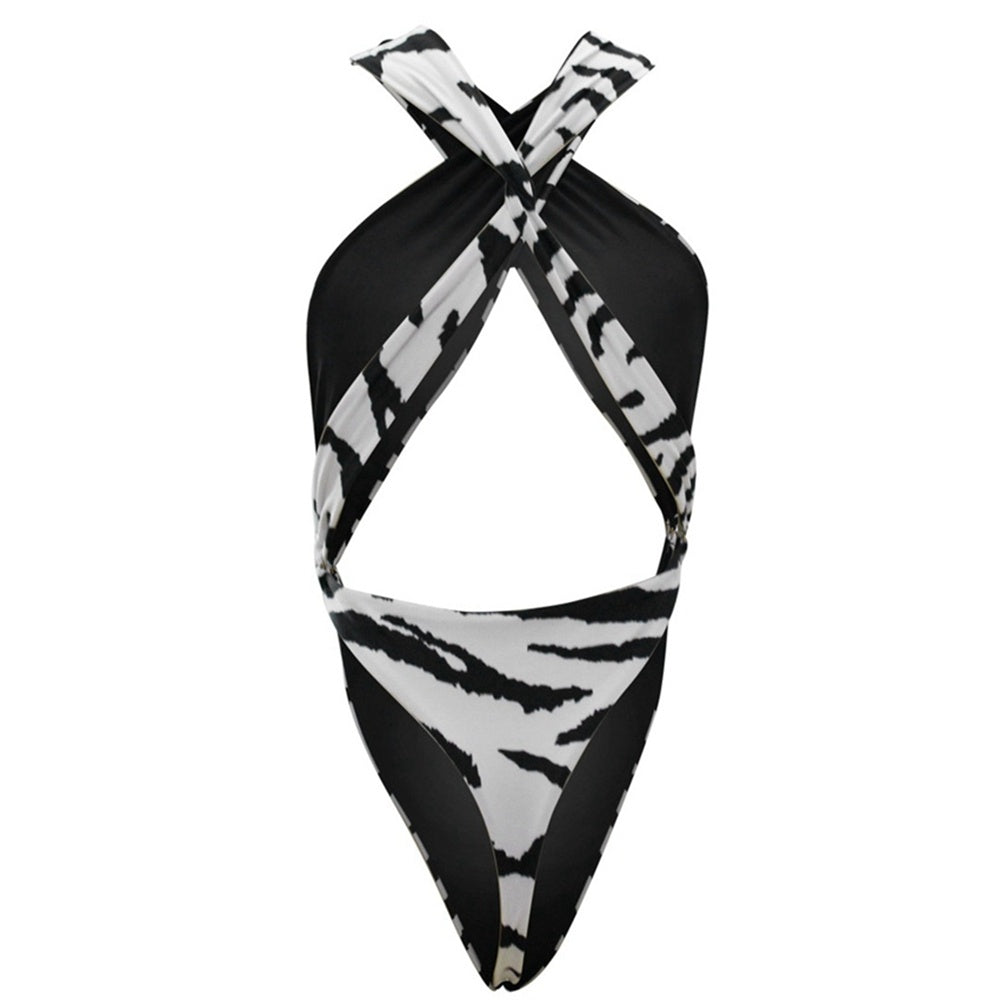 Printed Tiger One-piece Swimsuit