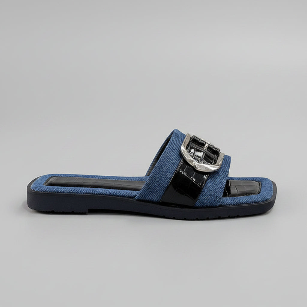 Buckle Trim Open Toe Sandals