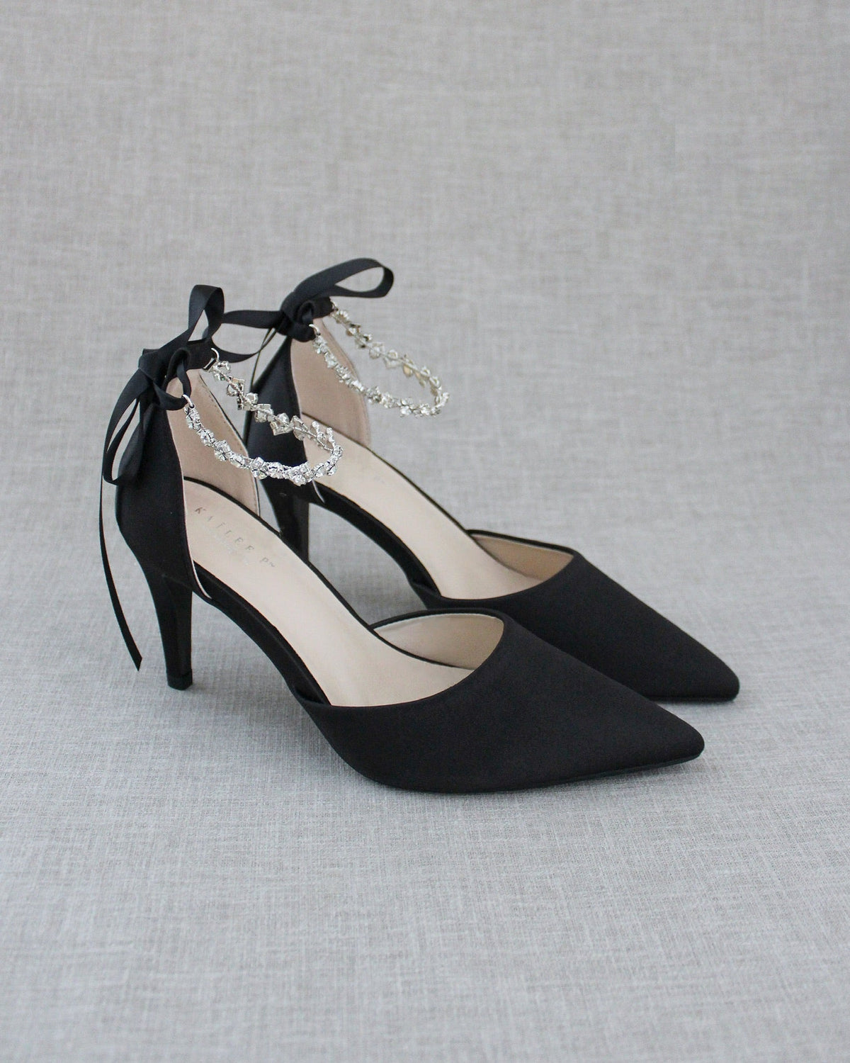 Evening Pumps with Amaryllis Crystal Strap