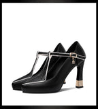 Thick-heeled shoes