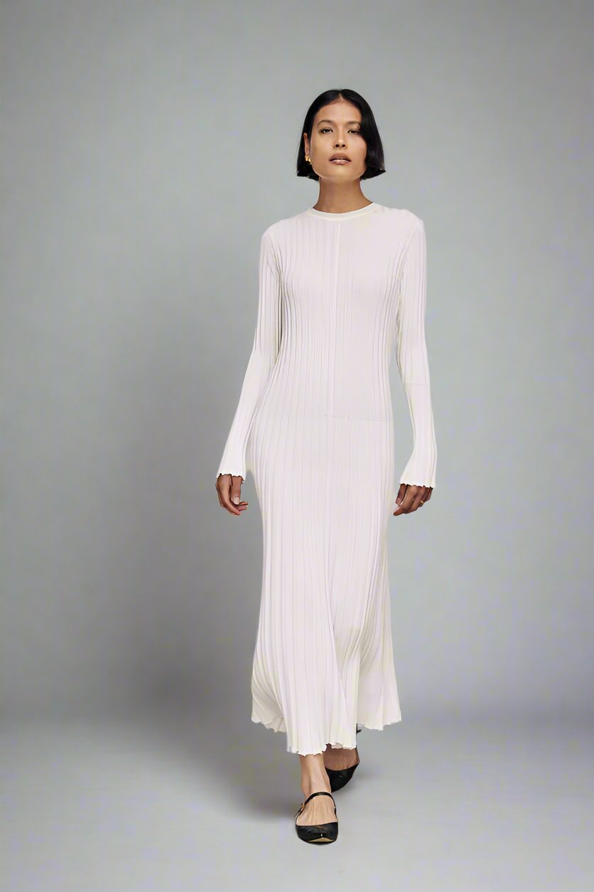 New Round Neck A- Line French Dress