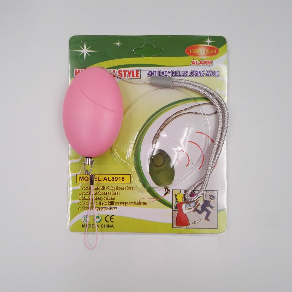 Oval Self-Defense Alarm for Women
