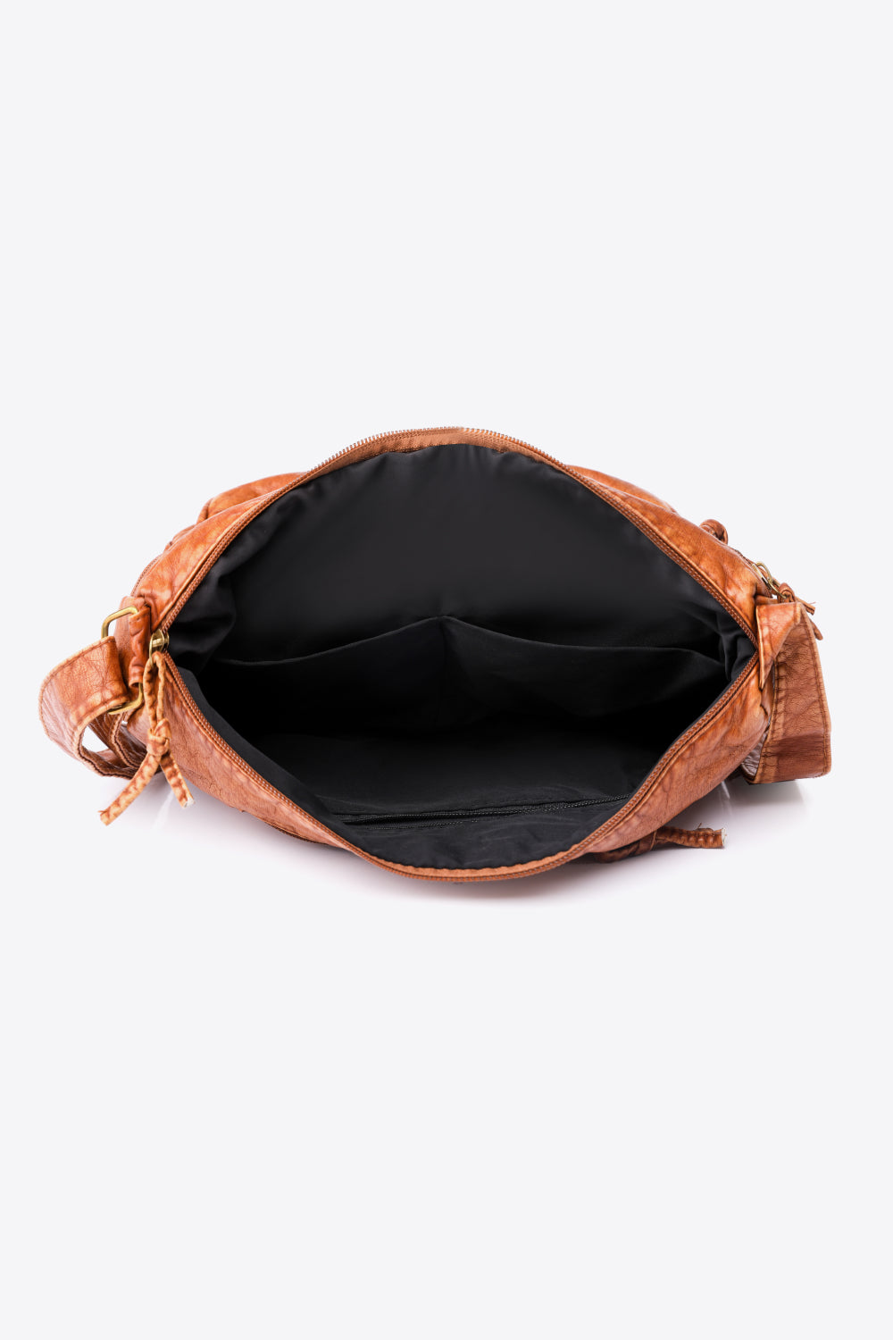 Brown PU Leather Crossbody Bag