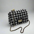 Small All-match Houndstooth Crossbody Bag
