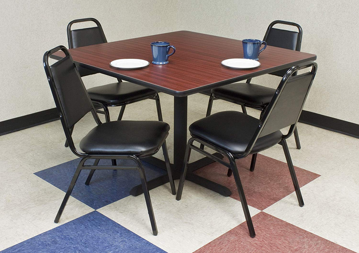 Regency 42in Square Laminate Table Top- Mahogany/Mocha Walnut