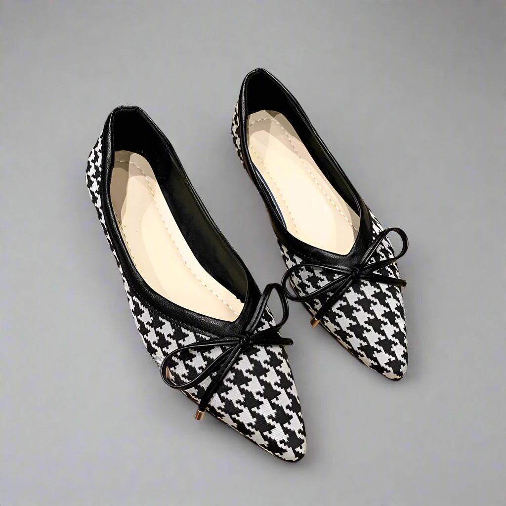 Casual Houndstooth Flats