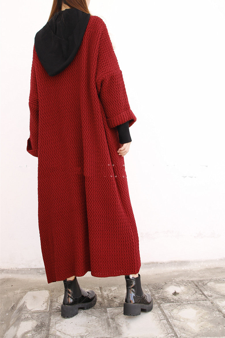 Thick Knitted Oversize Long Sweater Cardigan Coat