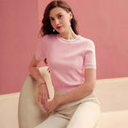 Casual Color-block Knitted Shirt