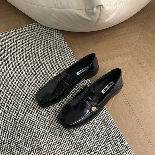 Retro Woman Shoes British Style Modis Round Toe Female Footwear Casual Sneaker Loafers With Fur Oxfords New Preppy 2024 Dress Sl