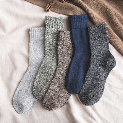 5 pairs Thickening Rabbit Wool Mid-Calf Socks