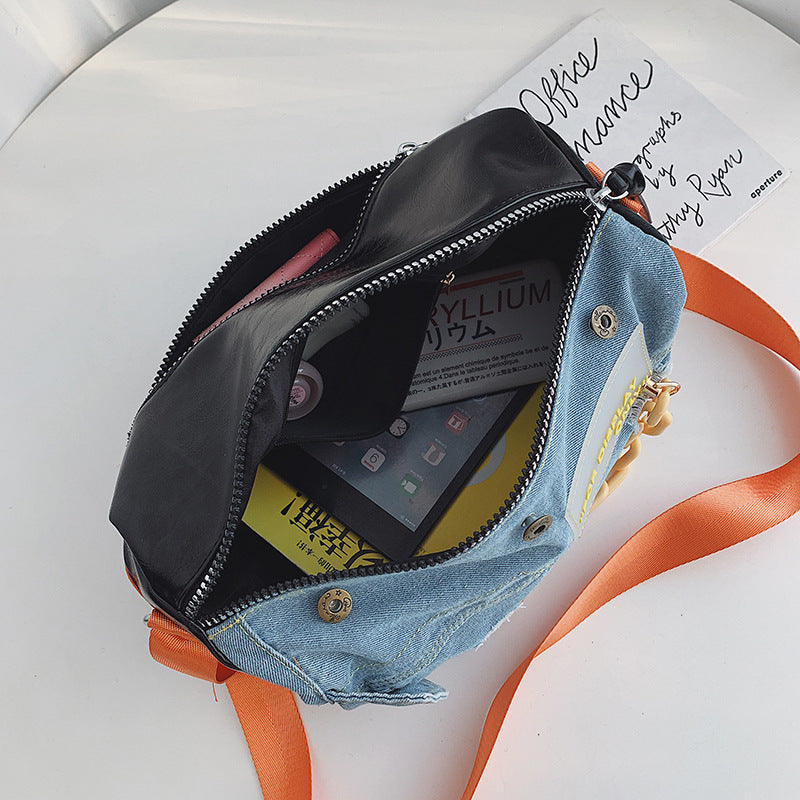 Retro Denim Jeans Tote Bags