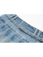 A-line Mini denim skirt