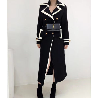 Medium and long woolen overcoat