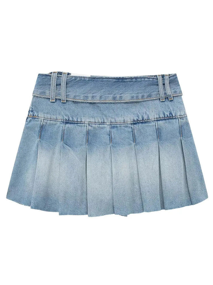 A-line Mini denim skirt