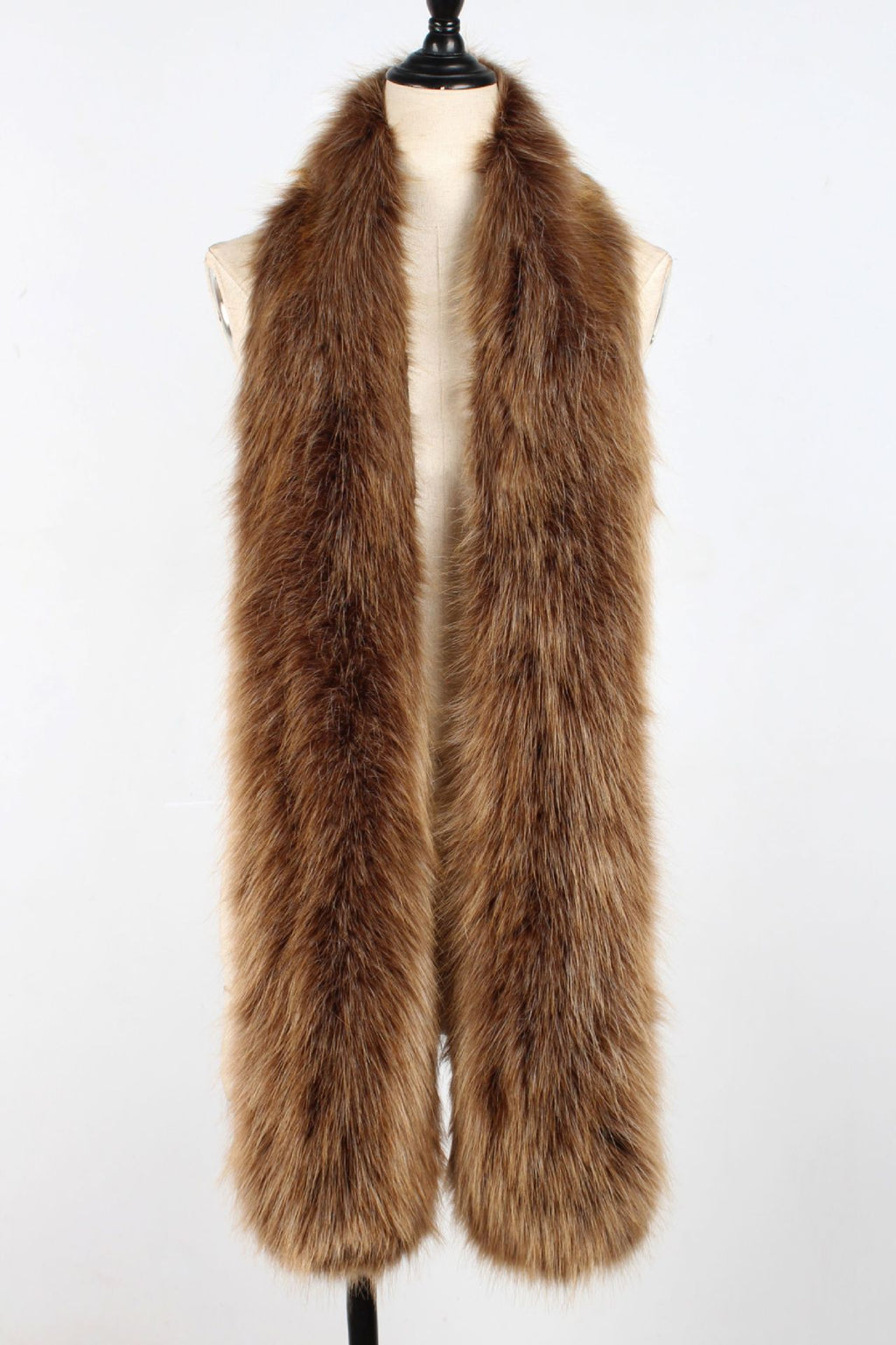 Faux Fur Fox Fur Long Tied Vest