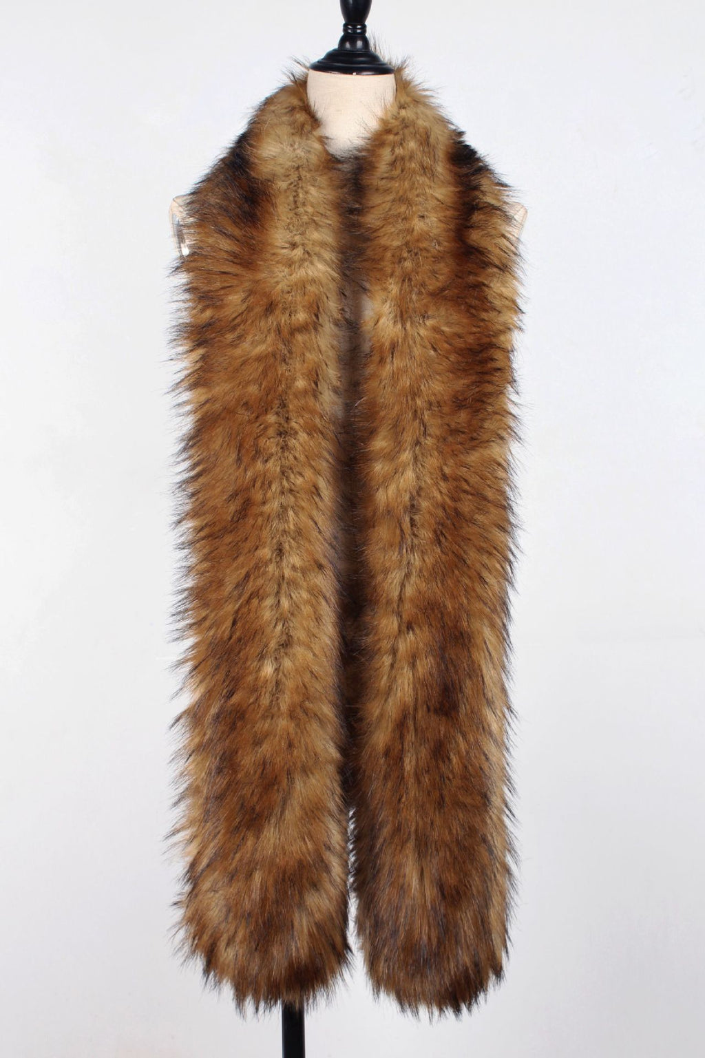 Faux Fur Fox Fur Long Tied Vest