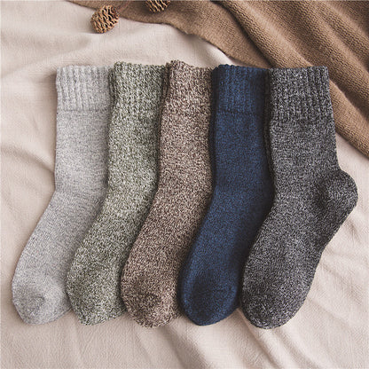 5 pairs Thickening Rabbit Wool Mid-Calf Socks