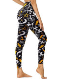 Cropped High-Rise Leggings – Moon Cat Print Workout Pants
