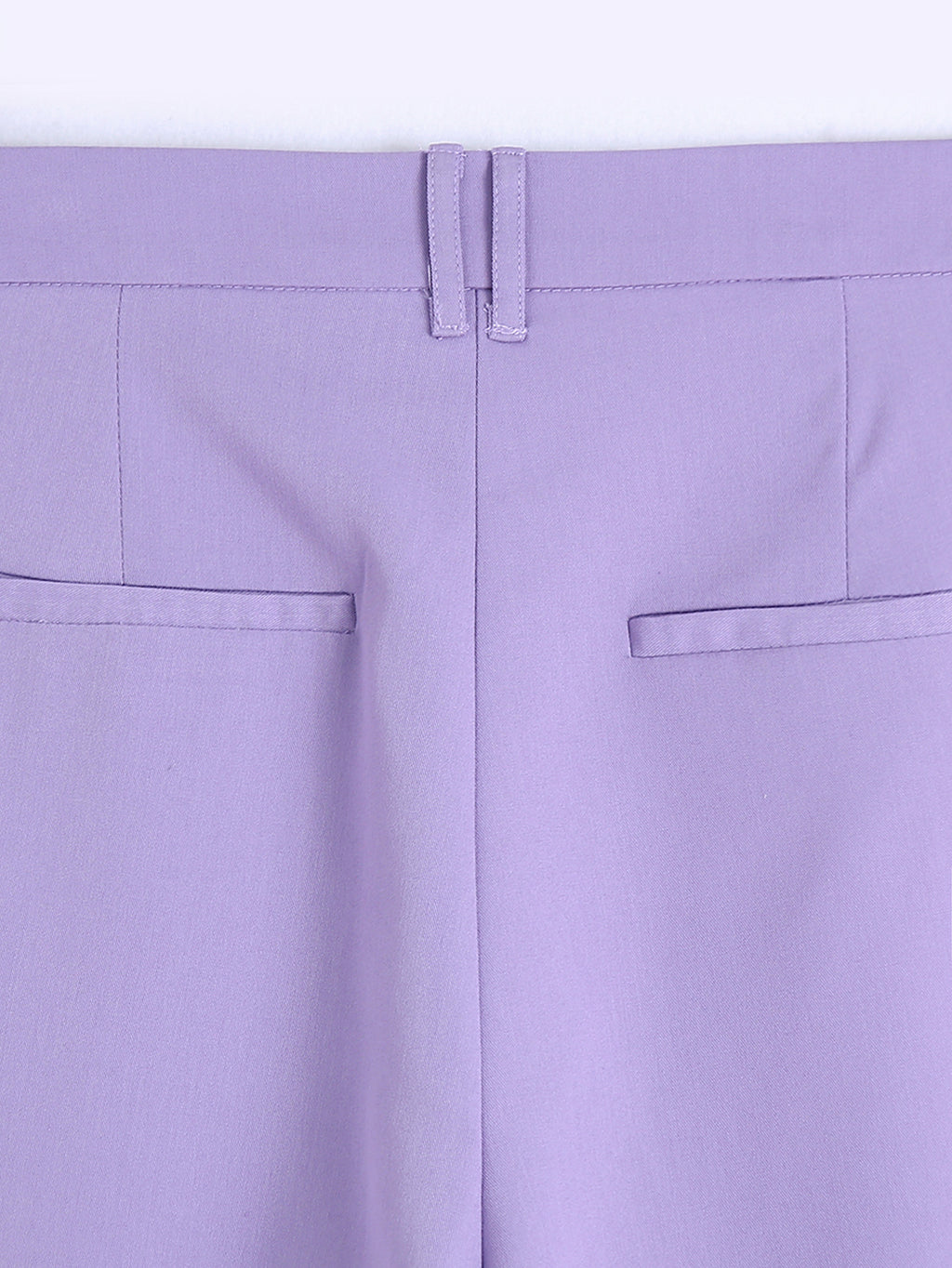 Purple Casual Straight Pants