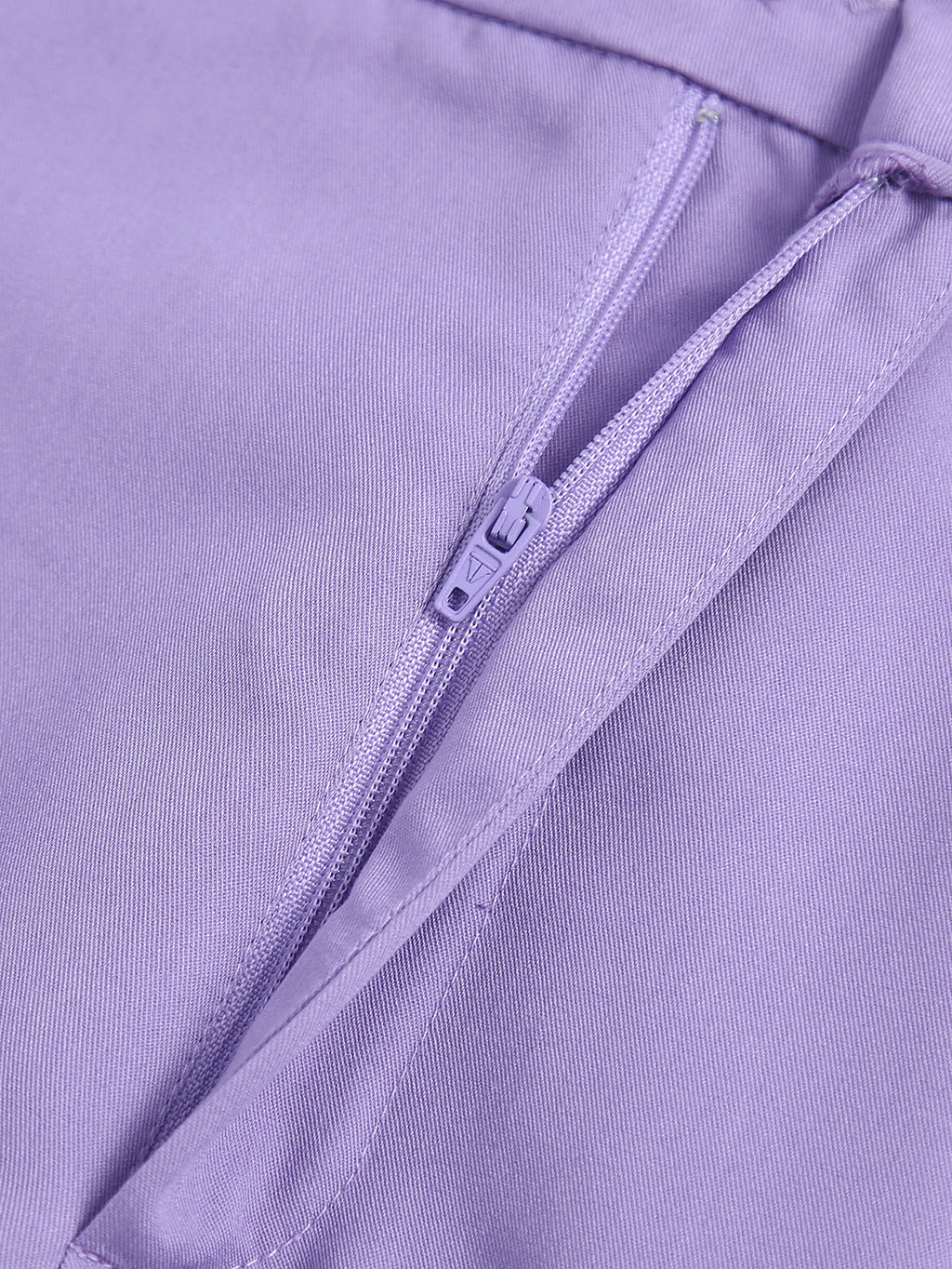 Purple Casual Straight Pants