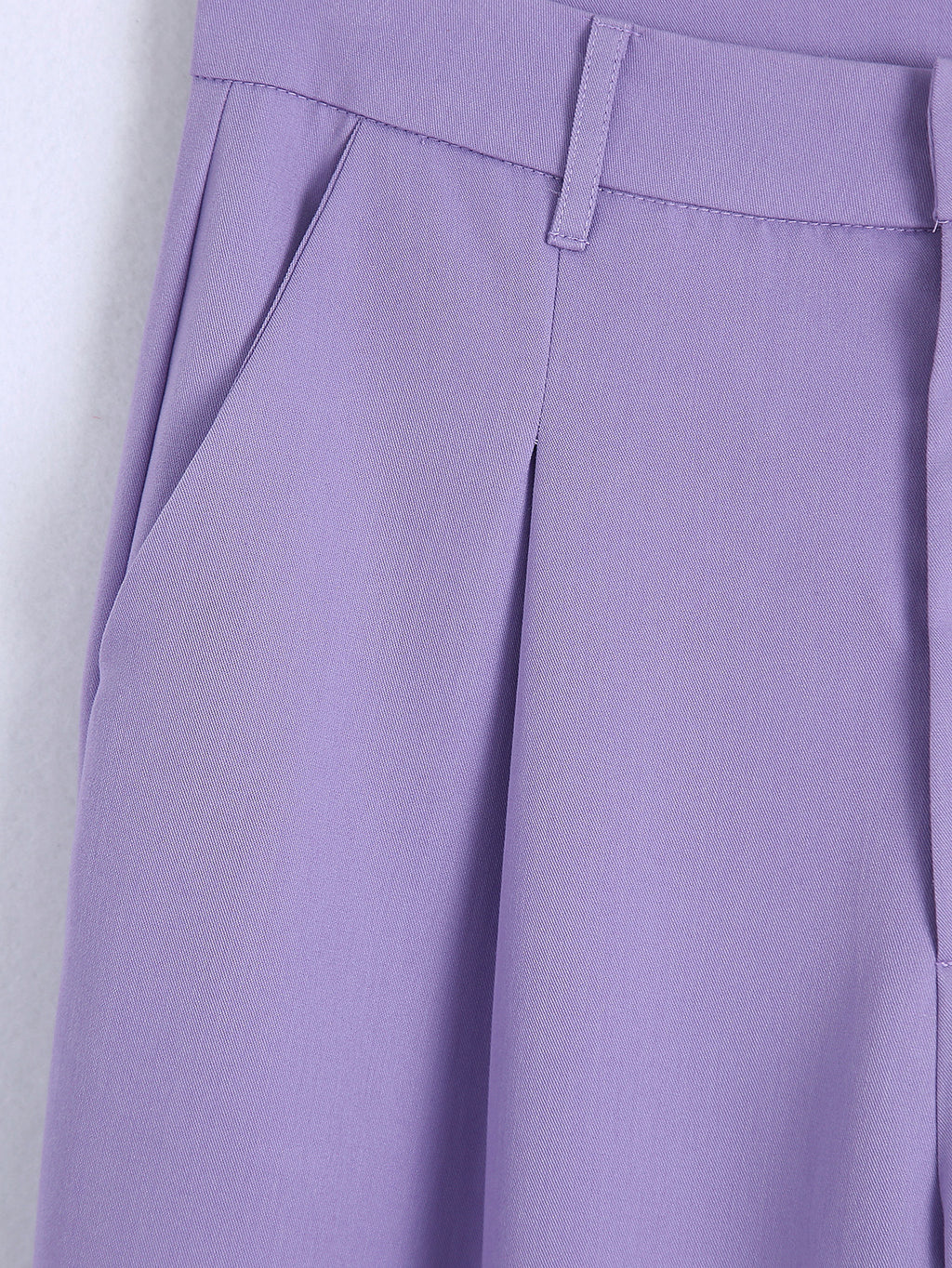 Purple Casual Straight Pants