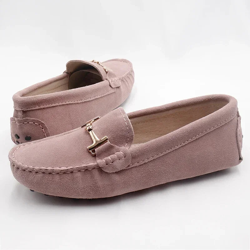 New Comfortable Shoes Women Moccasins Genuine Leather Flats Ladies Cow Suede Casual Shoes Soft Driving Shoes Sneakers Plus Size