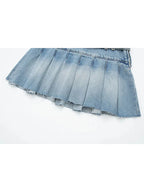 A-line Mini denim skirt