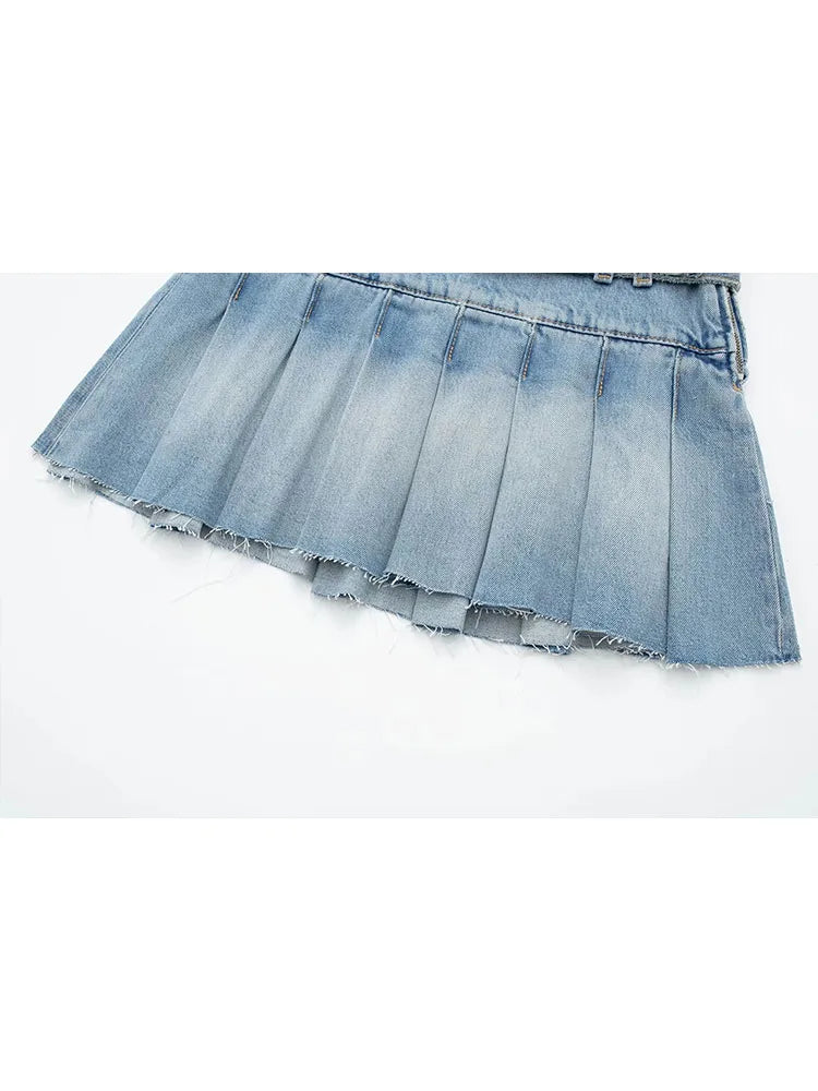 A-line Mini denim skirt