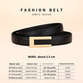 Sleek leather belt