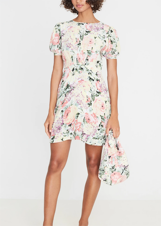 Summer French Retro Floral Dress