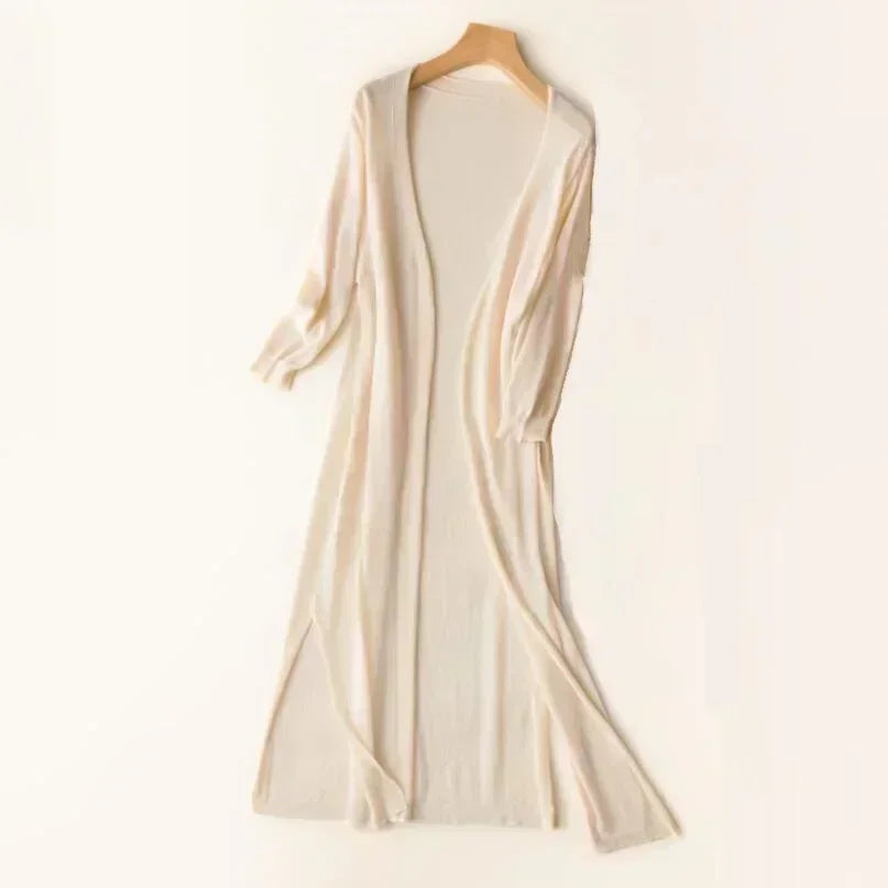 Long Knitted Thin Cardigan