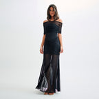 Tube Top Sheer Dress
