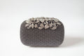 Leaf-shaped Flowers Diamond Dinner Clutch