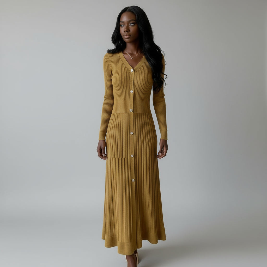 Knitted Long Slimming Sweater Dress