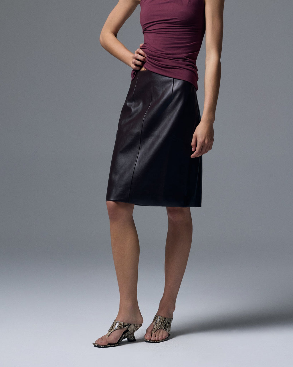 Sloan Vegan Leather Skirt