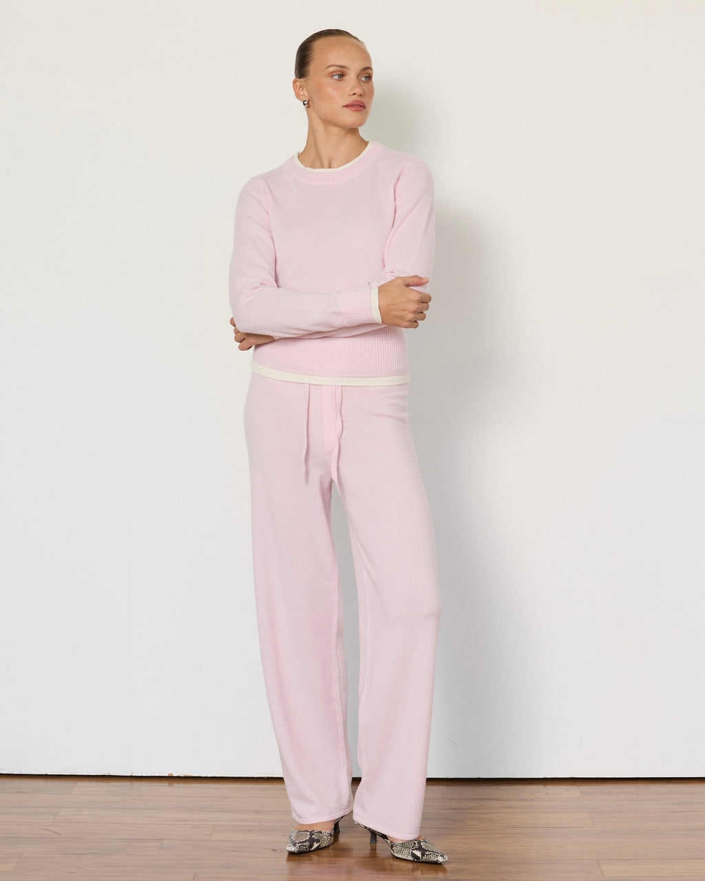 Tove Layered Cashmere Crewneck Top