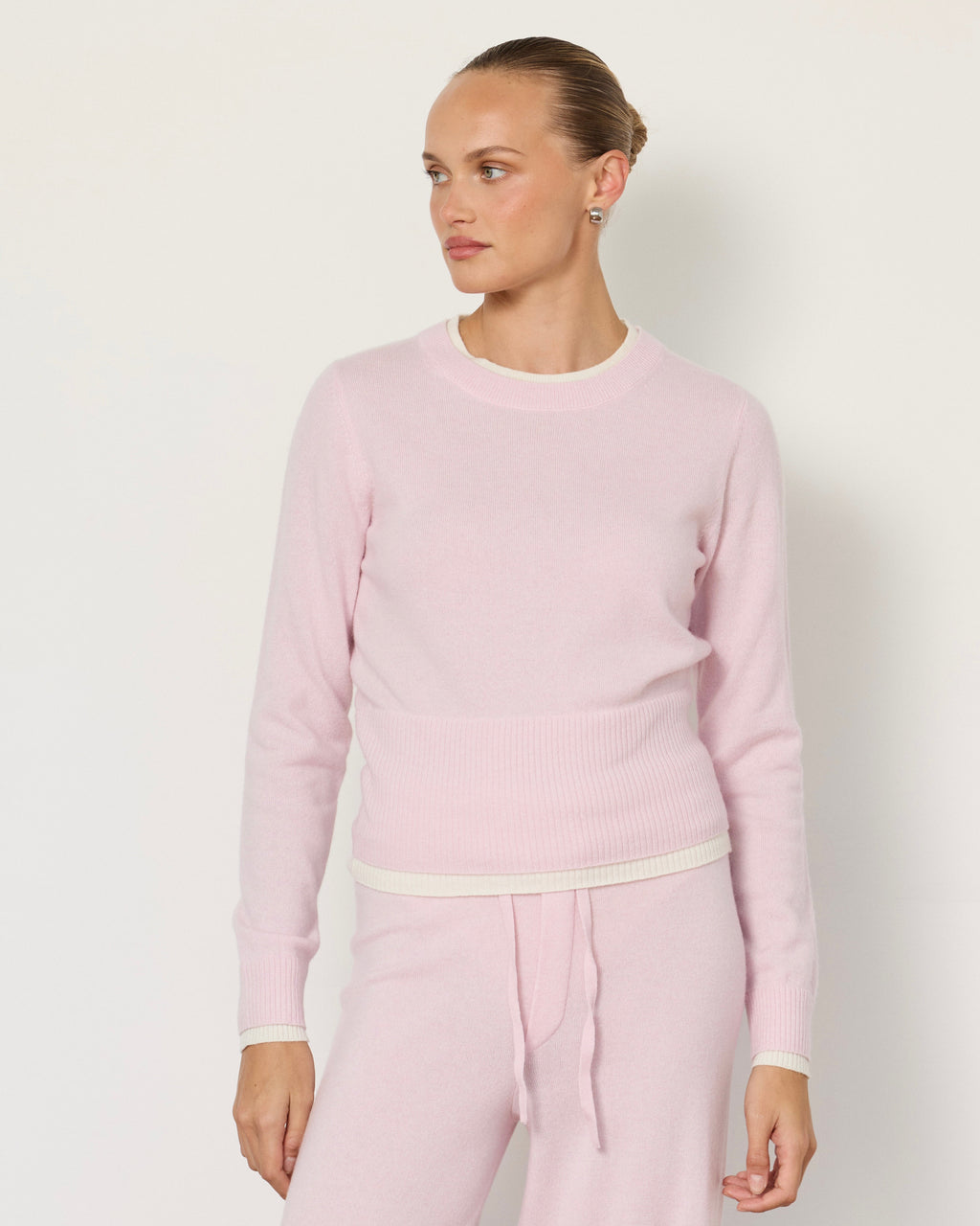 Tove Layered Cashmere Crewneck Top