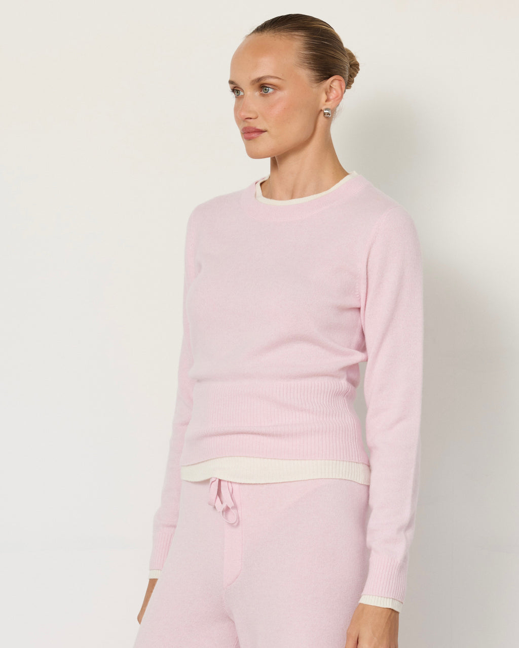 Tove Layered Cashmere Crewneck Top