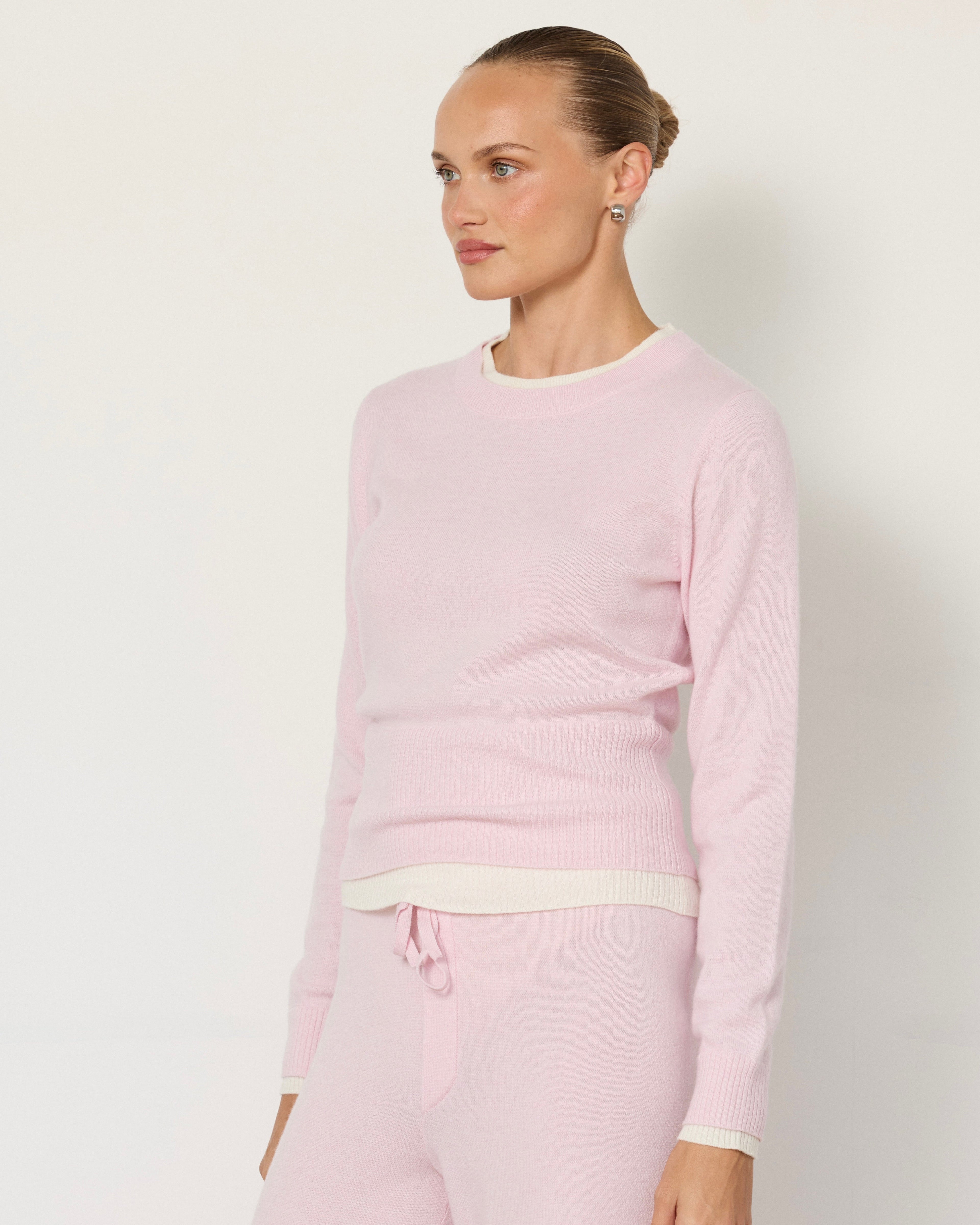 Tove Layered Cashmere Crewneck Top