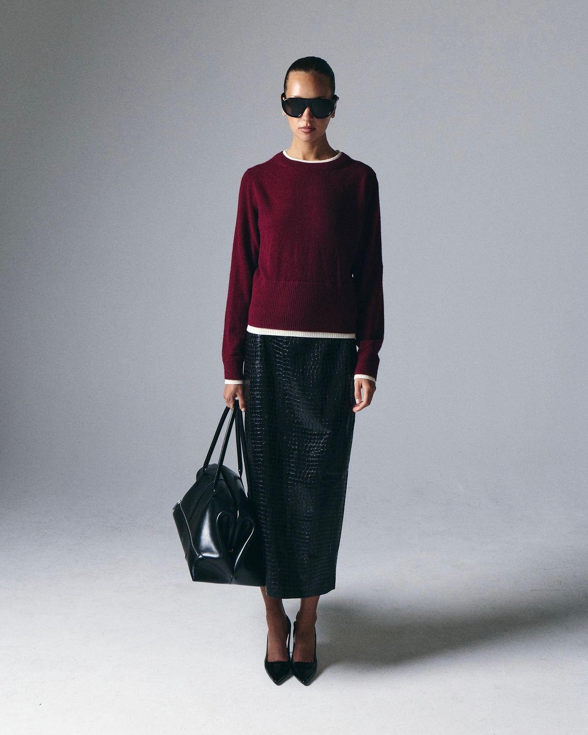 Tove Layered Cashmere Blend Crewneck